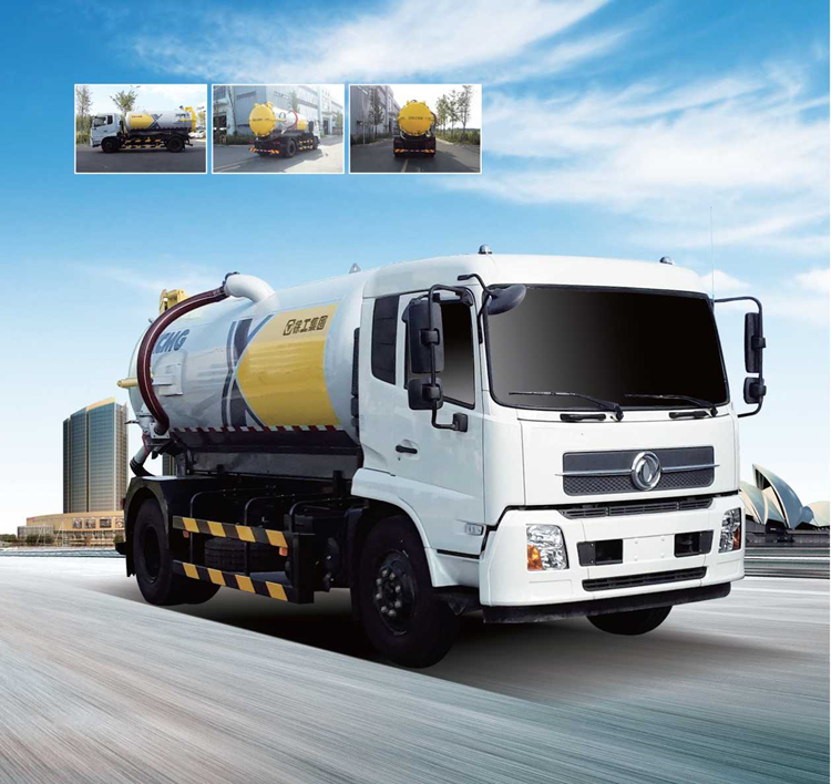 XCMG official manufacturer 10 ton vaccum truck sewage suction XZJ5180GXWD5 for sale